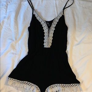 Black and white Romper